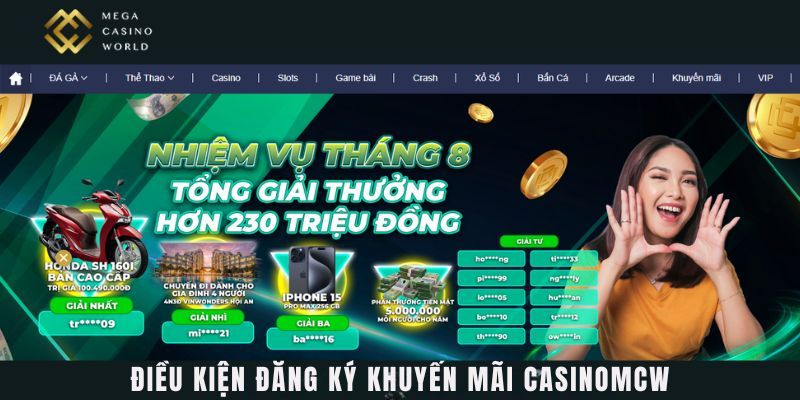 Khuyến mãi Casinomcw - đáp ứng đủ khuyến mãi 